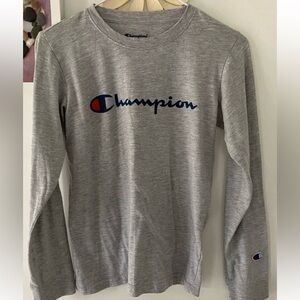 4/$15 Champion Boys Long Sleeve Gray Tee Size L